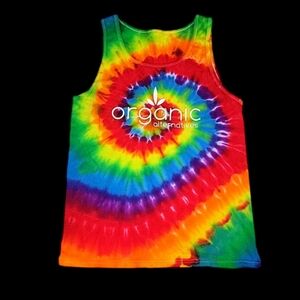 Men's Organic Alternatives Rainbow Tie Dye Tank Top from Colorado, Size: Medium